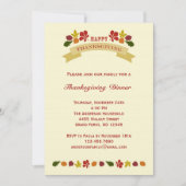 Retro  Thanksgiving Binnenuitnodiging Kaart (Voorkant)