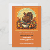 Retro Thanksgiving Dinner Invitation Kaart (Voorkant)