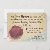 Retro Thanksgiving Dinner Kaart (Voorkant)