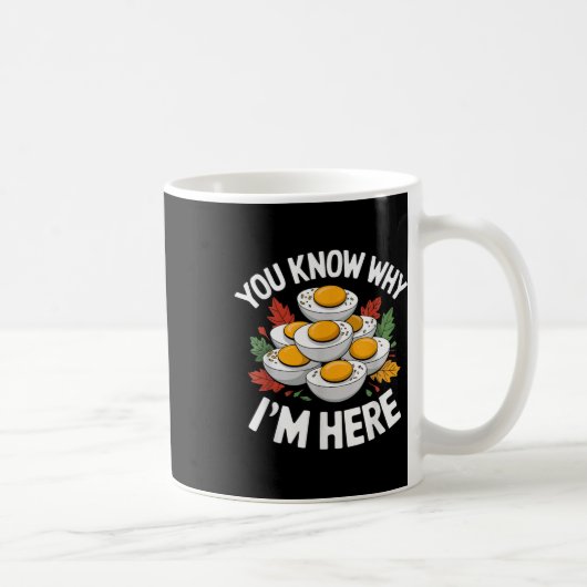 Retro Thanksgiving Dinner You Know Why Im Here Dev Koffiemok (Rechts)