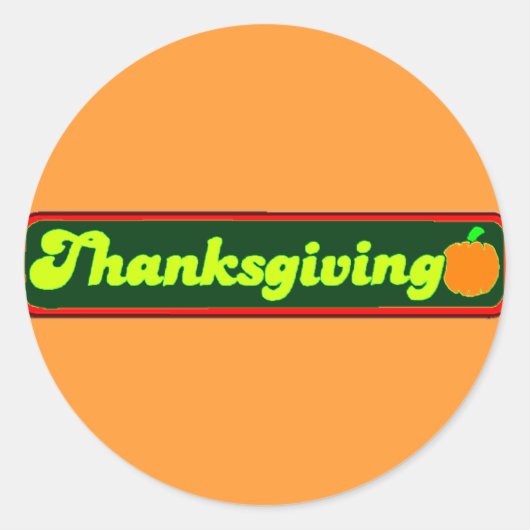 Retro Thanksgiving sticker (Voorkant)