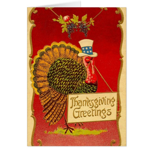 Retro Thanksgiving Turkije (Voorkant)
