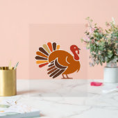 Retro Thanksgiving Turkije – Herfst Harvest Design Acryl Bord (Huwelijk)