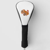 Retro Thanksgiving Turkije – Herfst Harvest Design Golfheadcover (Voorkant)