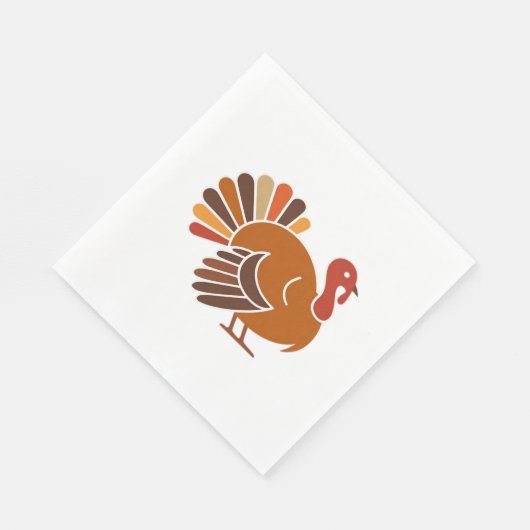 Retro Thanksgiving Turkije – Herfst Harvest Design Servet (Hoek)
