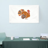 Retro Thanksgiving Turkije – Herfst Harvest Design Spandoek (Beurs)