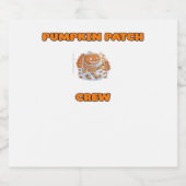 Retro Thanksgiving Turkije – Herfst Harvest Design Sparkling Wijnetiket (Enkel label)