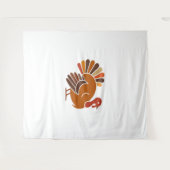 Retro Thanksgiving Turkije – Herfst Harvest Design Wandkleed (Voorkant (horizontaal))