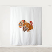 Retro Thanksgiving Turkije – Herfst Harvest Design Wandkleed (Voorkant)