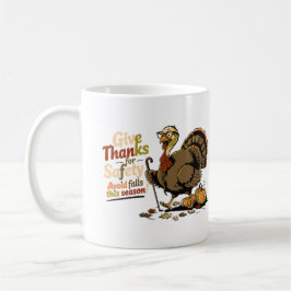 Retro Thanksgiving Turkije Safety – Geef Bedankt Koffiemok