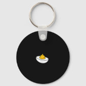 Retro Thanksgiving You Know Why I'm Here Deviled E Sleutelhanger (Voorkant)