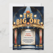 Retro The Big One Hollywood Theatre 1e verjaardag Kaart (Voorkant)