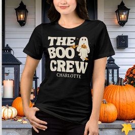 Retro The Boo Crew Griezelige Halloween Tri-Blend Shirt