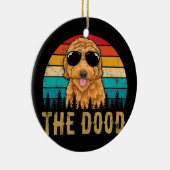 Retro The Dood Goldendole Dog mama Dad Keramisch Ornament (Rechts)