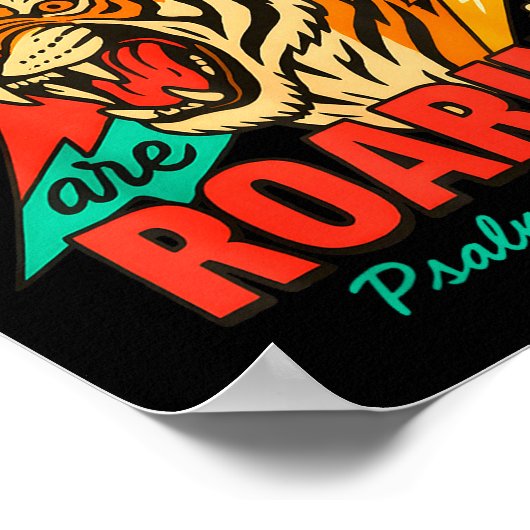 Retro The Heavens Are Roaring Believer Bible Verse Poster (Hoek)