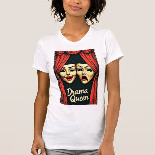 Retro Theatre Masks Ontwerp. T-shirt