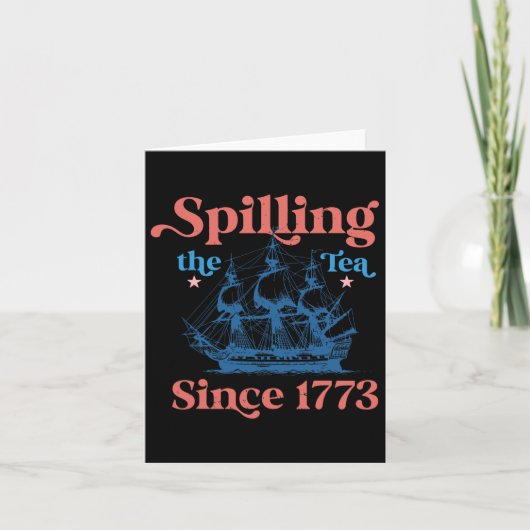 Retro Thee Morsdoend Sinds 1773 4 Juli Deel Kaart (Voorkant)