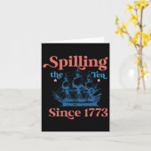 Retro Thee Morsdoend Sinds 1773 4 Juli Deel Kaart (Gele Bloem)
