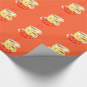 Retro thee  theekbekers cadeaupapier (Hoek)