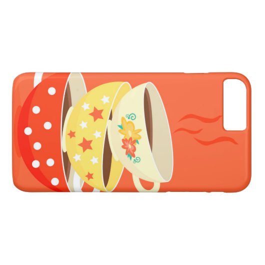 Retro thee  theekbekers Case-Mate iPhone case (Achterkant (Horizontaal))
