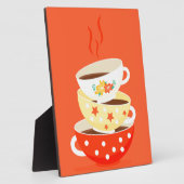 Retro thee  theekbekers fotoplaat (Zijkant)