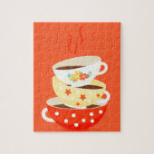 Retro thee theekbekers legpuzzel (Verticaal)