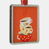 Retro thee  theekbekers metalen ornament (Rechts)