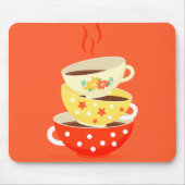 Retro thee  theekbekers muismat (Voorkant)