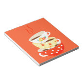 Retro thee  theekbekers notitieblok (Schuin)