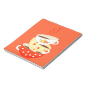 Retro thee  theekbekers notitieblok (Linkerzijde)