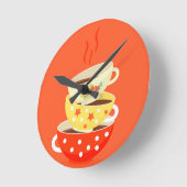 Retro thee  theekbekers ronde klok (Hoek)