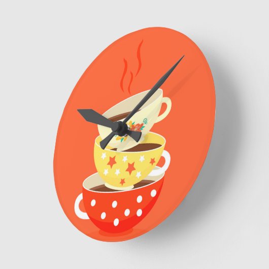 Retro thee  theekbekers ronde klok (Hoek)