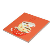 Retro thee  theekbekers tegeltje (Zijkant)