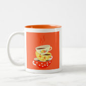 Retro thee theekbekers tweekleurige koffiemok (Links)