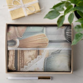 Retro theepotten en zonnebloemen Keuken Waterverf Tissuepapier (Geschenk)