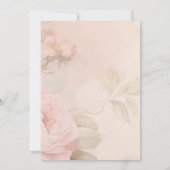 Retro Theeset Flowers Vrijgezellenfeest Kaart (Achterkant)