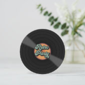Retro thema feest gepersonaliseerd kaart (Staand voorkant)