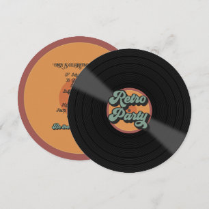 Retro thema feest gepersonaliseerd kaart