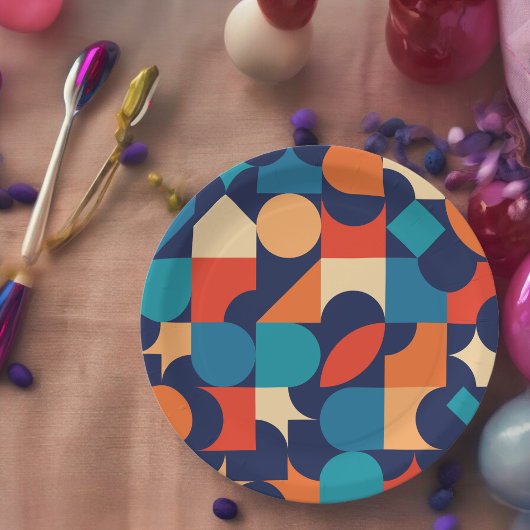 Retro thema papieren bordje