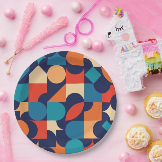 Retro thema papieren bordje (Feest)