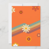 Retro Thema Uitnodiging 70s Flower Power (Achterkant)