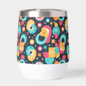 Retro thema waterfles geïsoleerde tuimelaar (Achterkant)