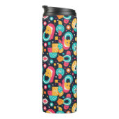 Retro thema waterfles geïsoleerde tuimelaar thermosbeker (Geroteerd rechts)