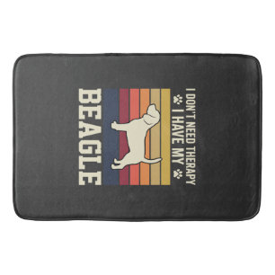 Retro therapie met vintage Beagle hond Badmat