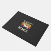 Retro therapie met vintage Beagle hond Deurmat (Schuin)