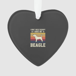 Retro therapie met vintage Beagle hond Ornament