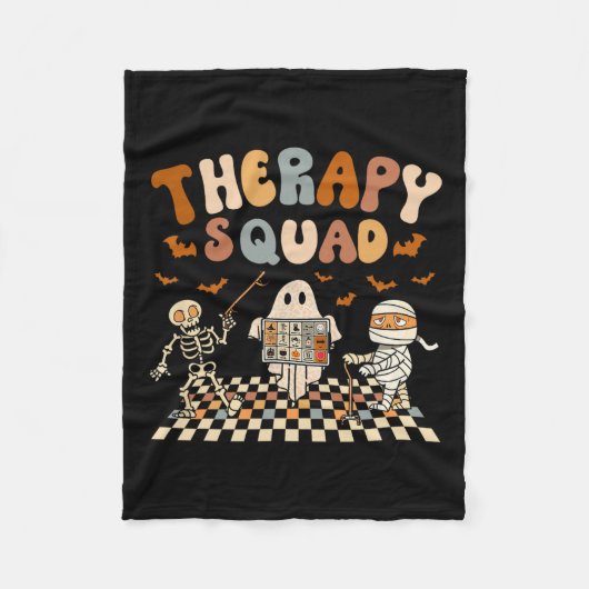 Retro Therapie Squad Slop Ot PT Team Halloween Spe Fleece Deken (Voorkant)