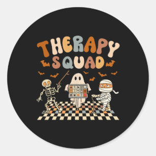 Retro Therapie Squad Slop Ot PT Team Halloween Spe Ronde Sticker