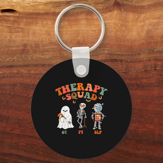 Retro Therapy Squad Slp Ot Pt Team Halloween Funny Sleutelhanger (Voorkant)