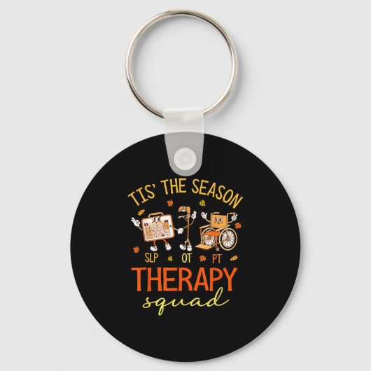 Retro Therapy Squad SLP OT PT Team Herfst Herfst P Sleutelhanger (Voorkant)